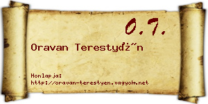 Oravan Terestyén névjegykártya